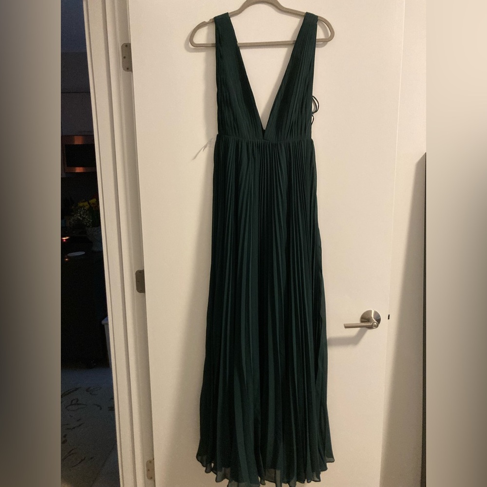 NWT Fame & Partners Emerald Evening Gown